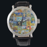 Vincent van Gogh - Meisterwerke Mosaic Patchwork Armbanduhr<br><div class="desc">Vincent van Gogh - Meisterwerke Patchwork,  6x6 Grid</div>