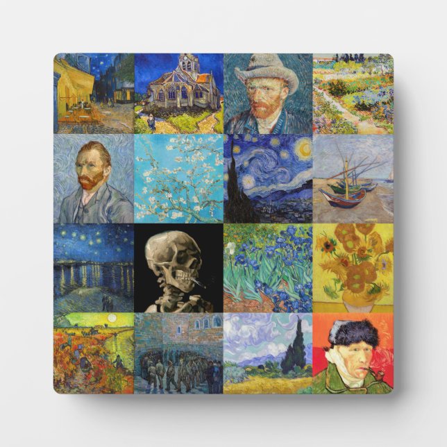 Vincent van Gogh - Meisterwerke Mosaic Patchwork Fotoplatte (Vorderseite)