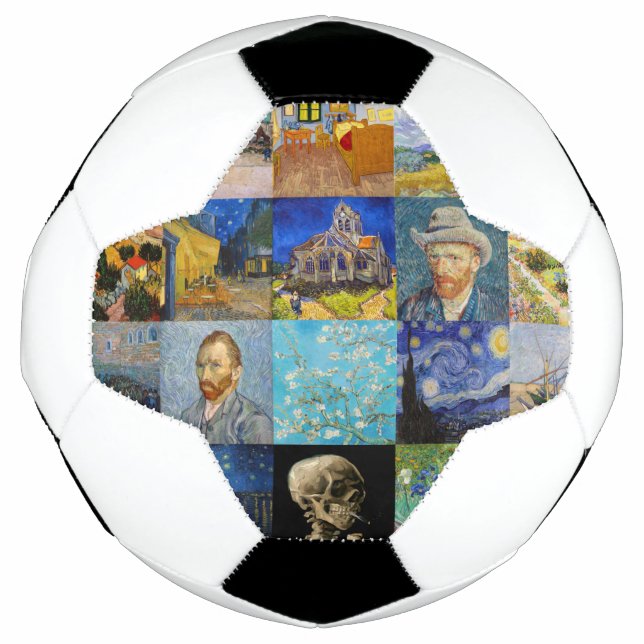 Vincent van Gogh - Meisterwerke Mosaic Patchwork Fußball (Vorderseite)