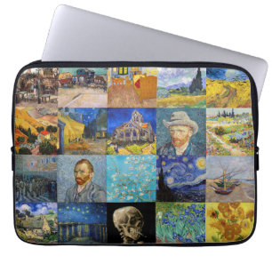 Vincent van Gogh - Meisterwerke Mosaic Patchwork Laptopschutzhülle