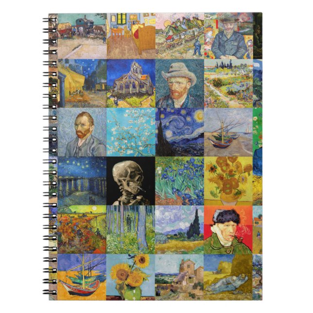 Vincent van Gogh - Meisterwerke Mosaic Patchwork Notizblock (Vorderseite)
