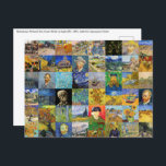 Vincent van Gogh - Meisterwerke Mosaic Patchwork Postkarte<br><div class="desc">Vincent van Gogh - Meisterwerke Patchwork,  6x6 Grid</div>