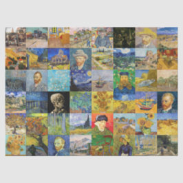 Vincent van Gogh - Meisterwerke Mosaic Patchwork Seidenpapier