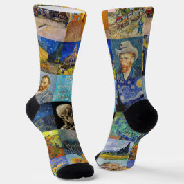 Vincent van Gogh - Meisterwerke Mosaic Patchwork Socken