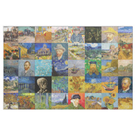 Vincent van Gogh - Meisterwerke Mosaic Patchwork Stoff