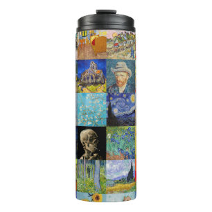 Vincent van Gogh - Meisterwerke Mosaic Patchwork Thermosbecher