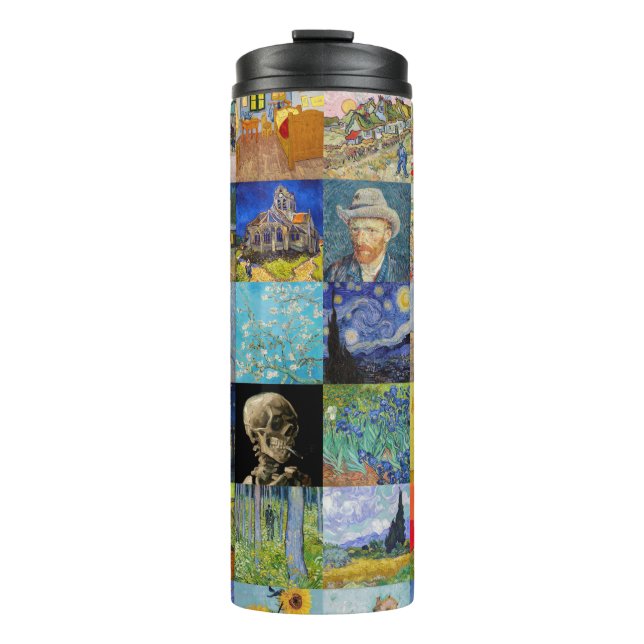 Vincent van Gogh - Meisterwerke Mosaic Patchwork Thermosbecher (Vorderseite)