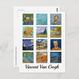 Vincent Van Gogh - Meisterwerke Mosaic Postkarte