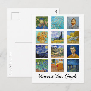 Vincent Van Gogh - Meisterwerke Mosaic Postkarte