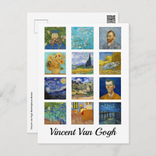 Vincent Van Gogh - Meisterwerke Mosaic Postkarte