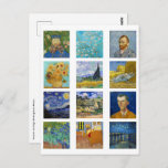 Vincent Van Gogh - Meisterwerke Mosaic Postkarte<br><div class="desc">Vincent Van Gogh - Masterpiece Grid</div>