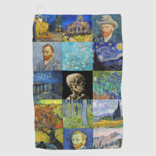 Vincent van Gogh - Meisterwerke Mosaik Patchwork Golfhandtuch