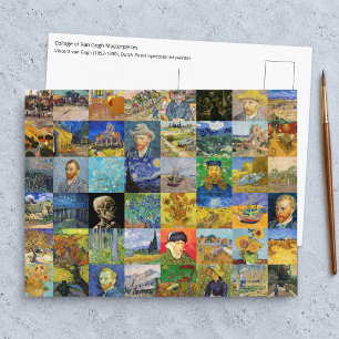 Vincent van Gogh - Meisterwerke Mosaik Patchwork Postkarte