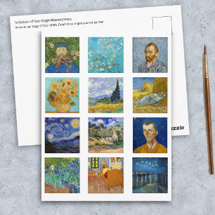 Vincent Van Gogh - Meisterwerke Mosaik Postkarte