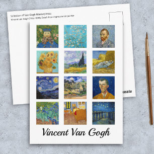 Vincent Van Gogh - Meisterwerke Mosaik Postkarte