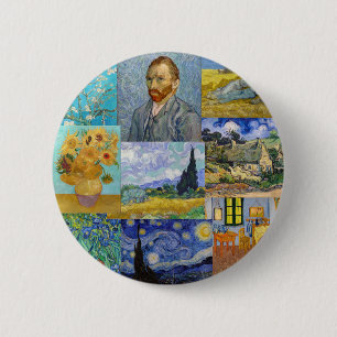 Vincent Van Gogh - Meisterwerke Patchwork Button