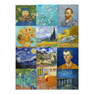 Vincent Van Gogh - Meisterwerke Patchwork Fotodruck