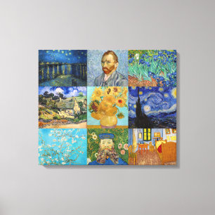 Vincent Van Gogh - Meisterwerke Patchwork Leinwanddruck