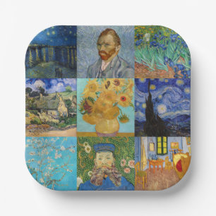 Vincent Van Gogh - Meisterwerke Patchwork Pappteller