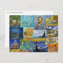 Vincent Van Gogh - Meisterwerke Patchwork Postkarte