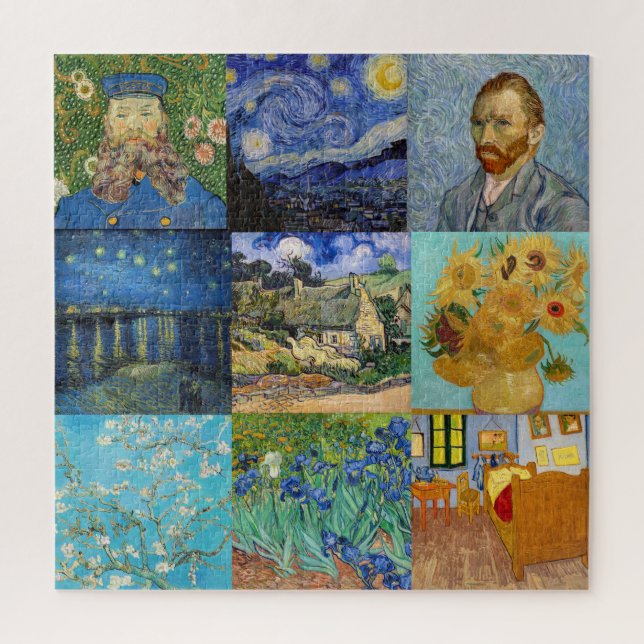 Vincent Van Gogh - Meisterwerke Patchwork Puzzle (Vertikal)