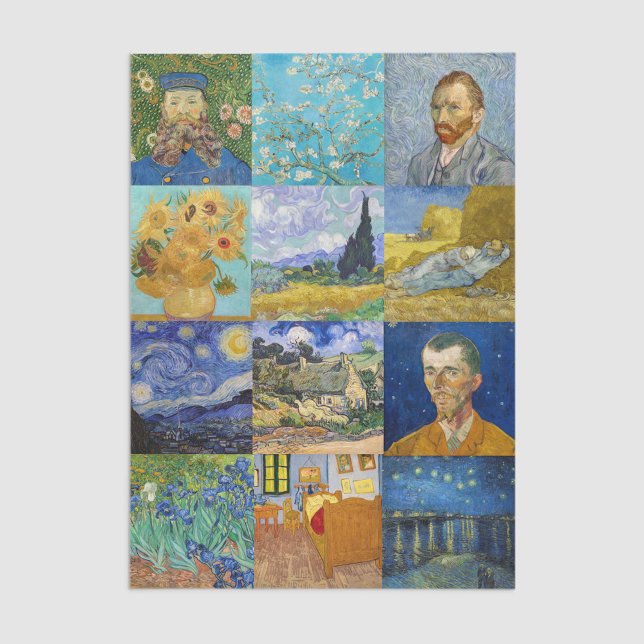 Vincent Van Gogh - Meisterwerke Patchwork Seidenpapier (Von Creator hochgeladen)