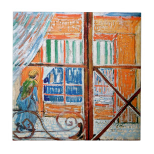 Vincent Van Gogh - Metzgerei aus einem Fenster ges Fliese
