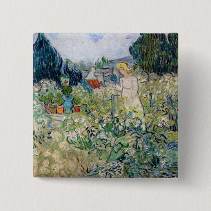 Vincent van Gogh - Miss Gachet in ihrem Garten Button
