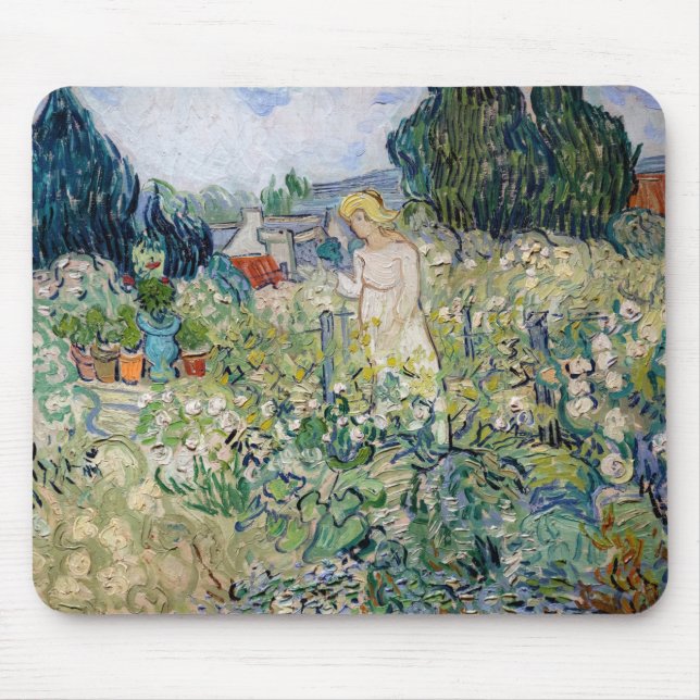 Vincent van Gogh - Miss Gachet in ihrem Garten Mousepad (Vorne)