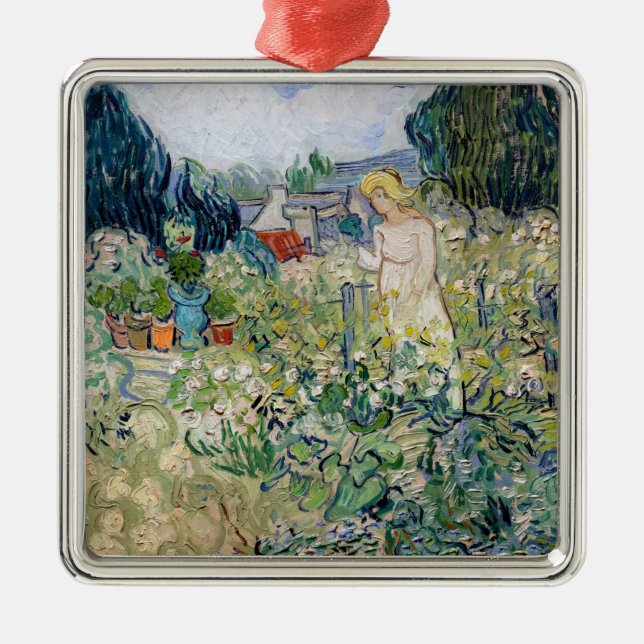 Vincent van Gogh - Miss Gachet in ihrem Garten Ornament Aus Metall (Vorne)