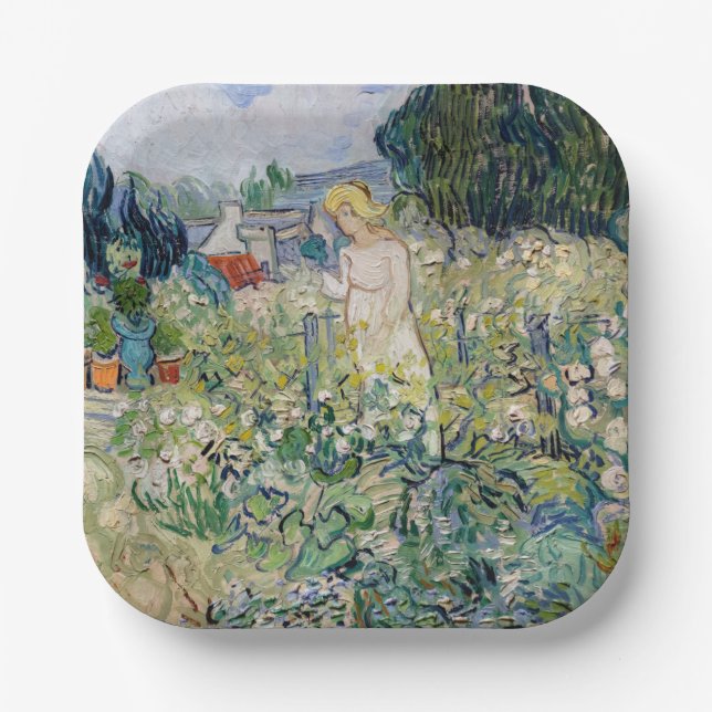 Vincent van Gogh - Miss Gachet in ihrem Garten Pappteller (Vorderseite)