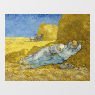 Vincent Van Gogh - Mittag, Pause von der Arbeit / Fensteraufkleber