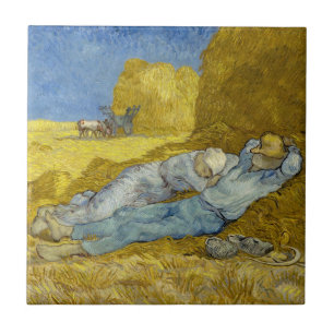 Vincent Van Gogh - Mittag, Pause von der Arbeit / Fliese
