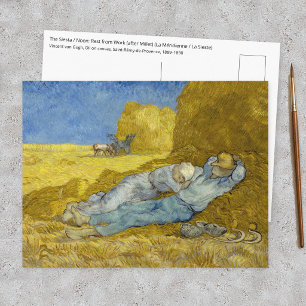 Vincent Van Gogh - Mittag, Pause von der Arbeit / Postkarte
