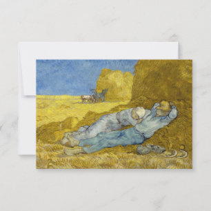 Vincent Van Gogh - Mittag, Ruhe von der Arbeit / S Dankeskarte