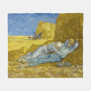 Vincent Van Gogh - Mittag, Ruhe von der Arbeit / S Fleecedecke