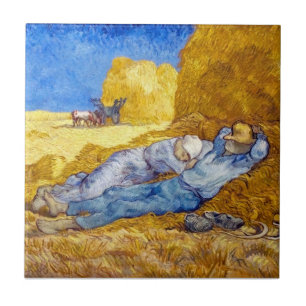 Vincent Van Gogh - Mittagsruhe von der Arbeit - Fi Fliese