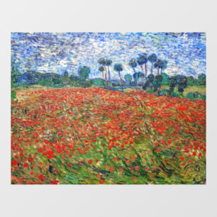 Vincent van Gogh - Mohnfeld Fensteraufkleber