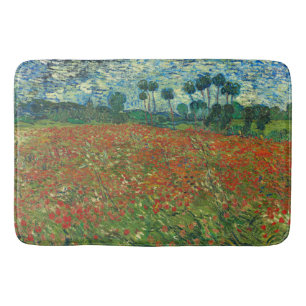 Vincent Van Gogh Mohnfeld Florale Vintage Kunst Badematte