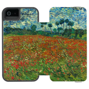 Vincent Van Gogh Mohnfeld Florale Vintage Kunst Incipio Watson™ iPhone 5 Geldbörsen Hülle