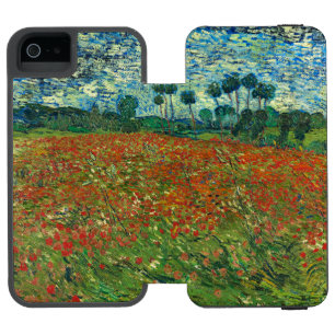 Vincent Van Gogh Mohnfeld Florale Vintage-Kunst Incipio Watson™ iPhone 5 Geldbörsen Hülle