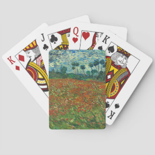 Vincent Van Gogh Mohnfeld Florale Vintage-Kunst Spielkarten