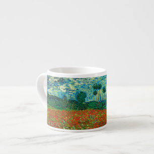 Vincent Van Gogh Mohnfeld Florales Vintage-Kunst Espressotasse