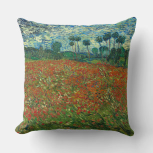 Vincent Van Gogh Mohnfeld Florales Vintage-Kunst Kissen