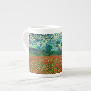 Vincent Van Gogh Mohnfeld Florales Vintage-Kunst Prozellantasse