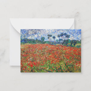 Vincent van Gogh - Mohnfeld Mitteilungskarte