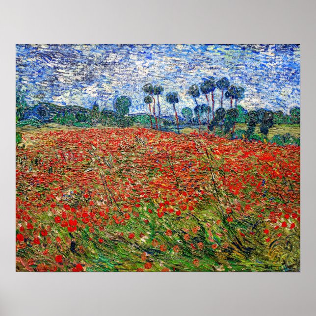 Vincent van Gogh - Mohnfeld Poster (Vorne)