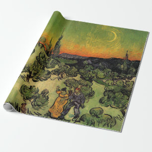 Vincent Van Gogh Mondlandschaft Geschenkpapier