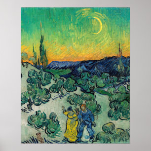 Vincent van Gogh - Mondlandschaft mit Paar Poster