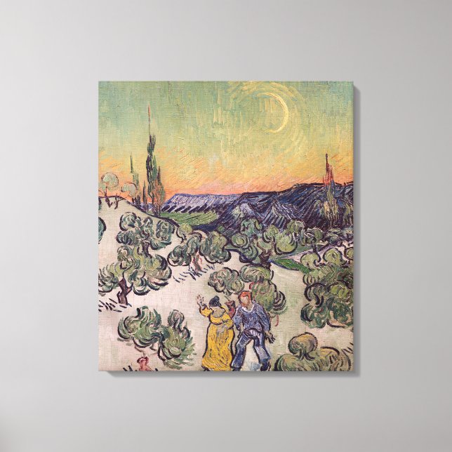 Vincent van Gogh | Mondlicht Landschaft, 1889 Leinwanddruck (Vorderseite)